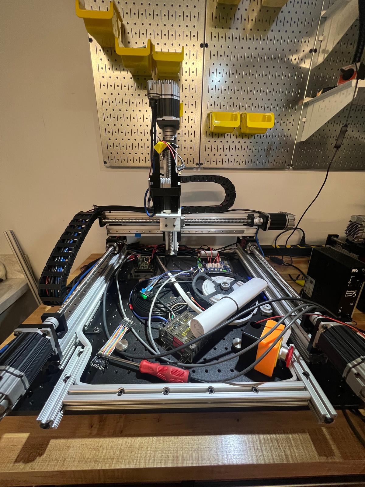 Secondary test printer with limit switch wiring