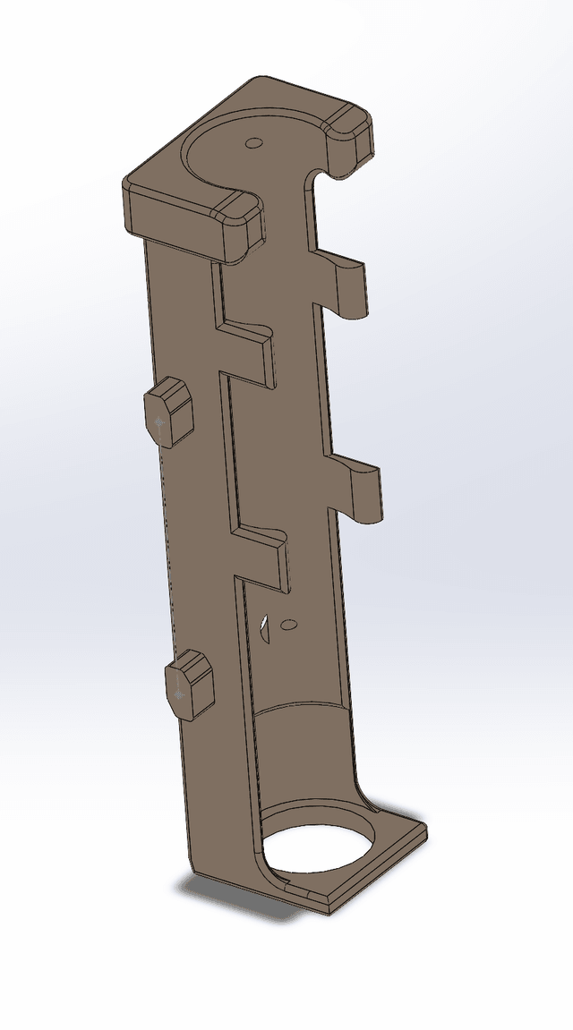 CAD model of the powder dispensing tool holder