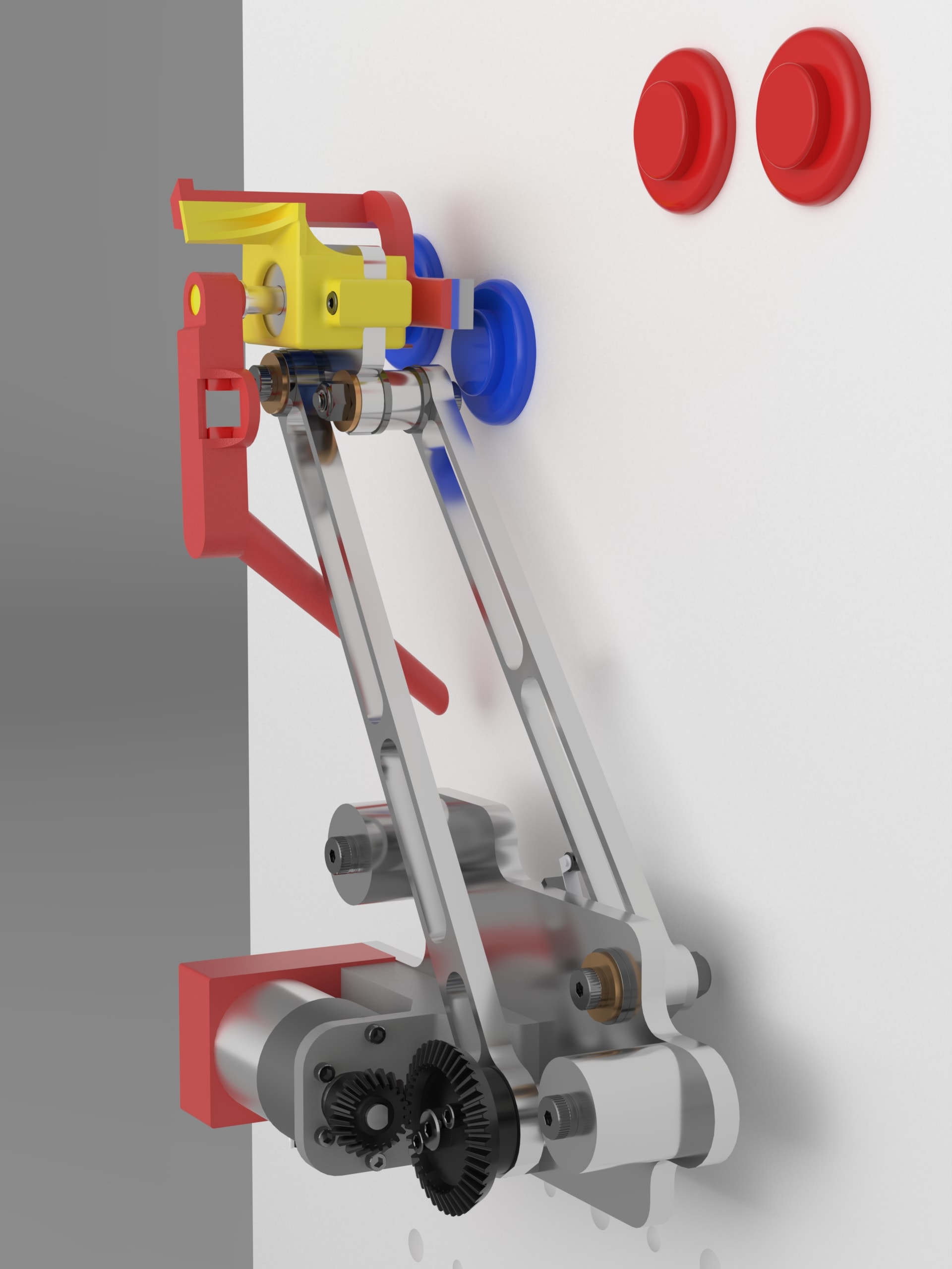 Isometric view with motor and transmission