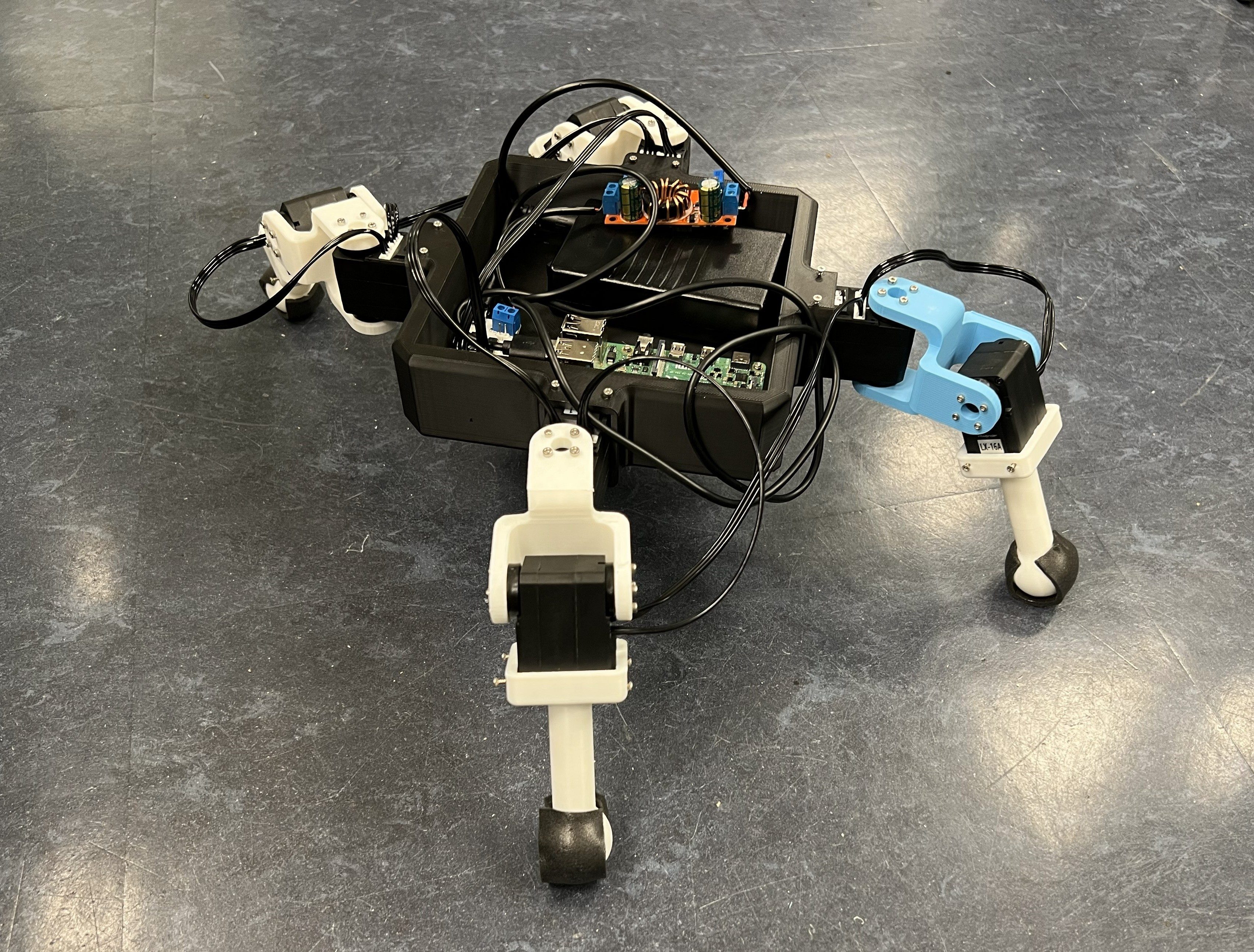 Completed quadruped robot