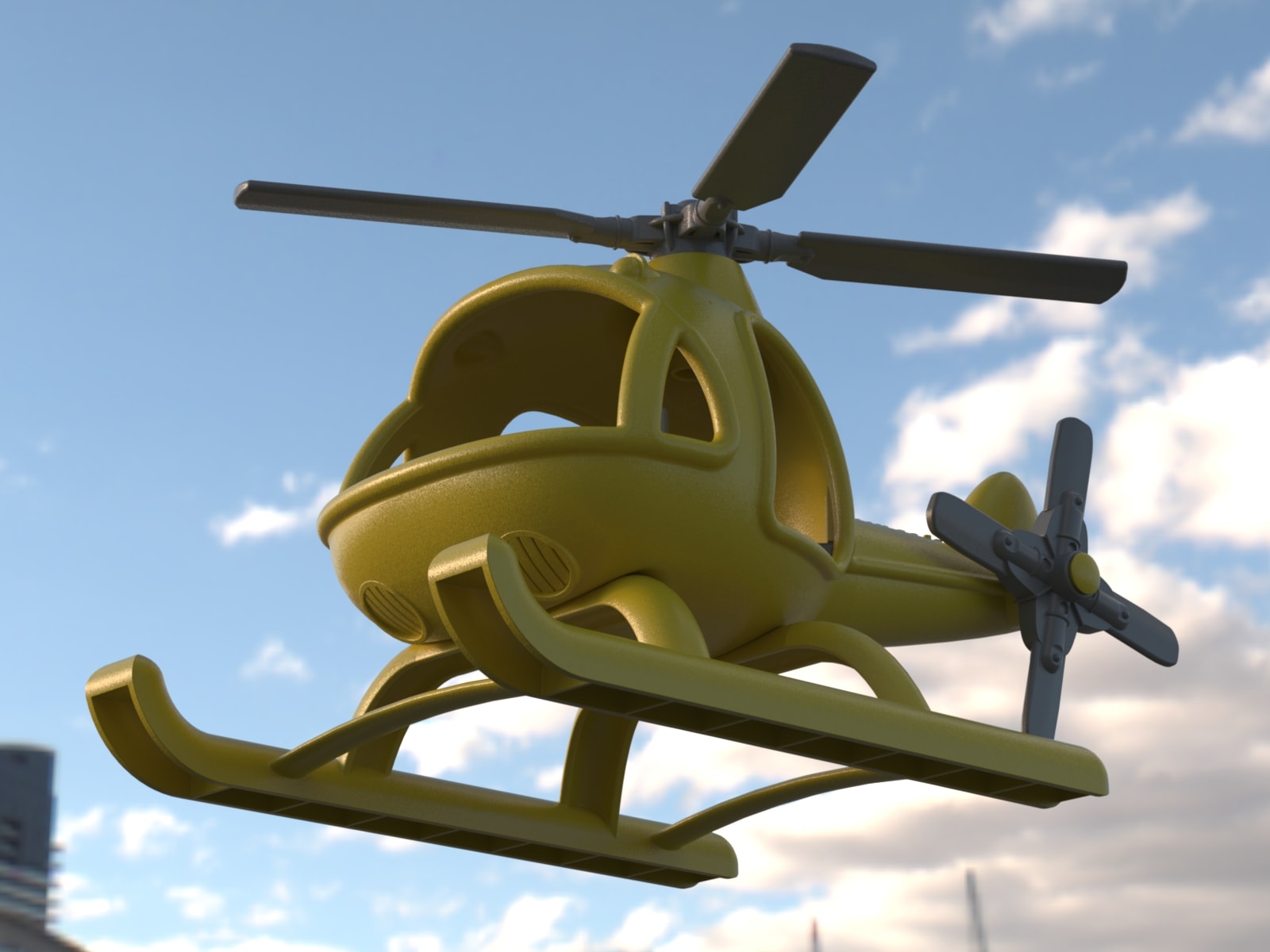 Final render — city flyover