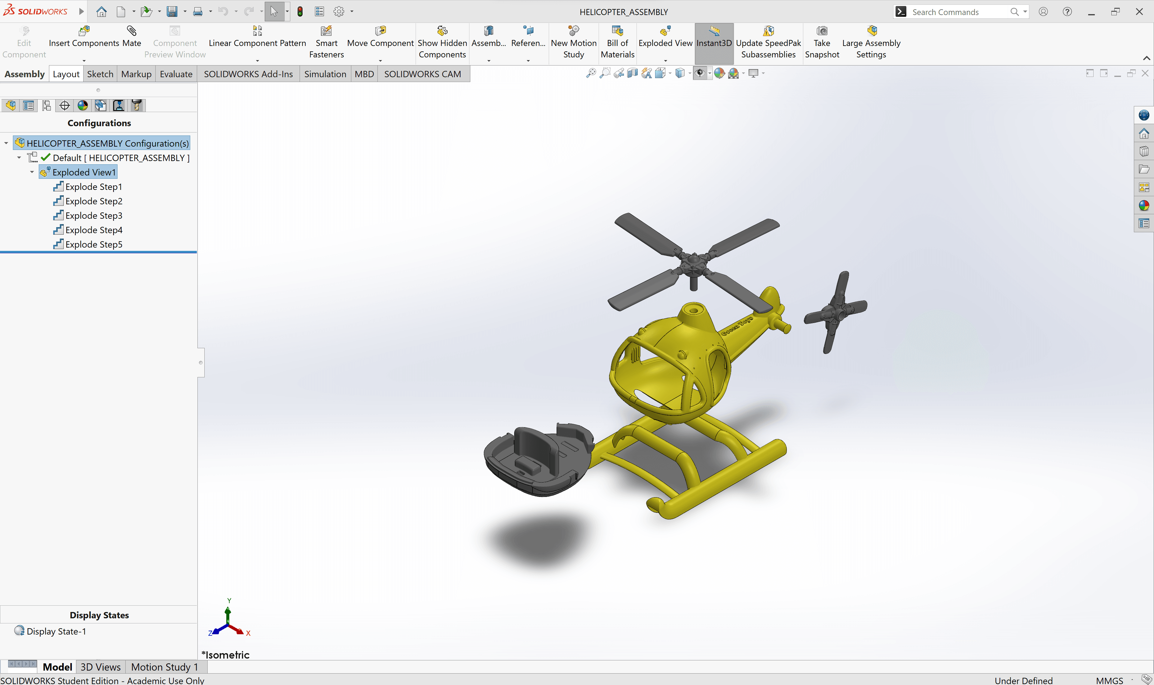 Exploded assembly — 5 components